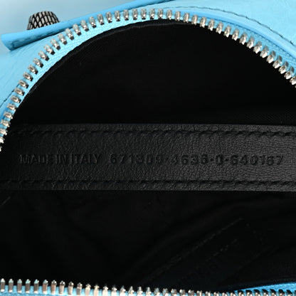 Balenciaga Agneau Arena Le Cagole Shoulder Bag XS Blue 8 of 11