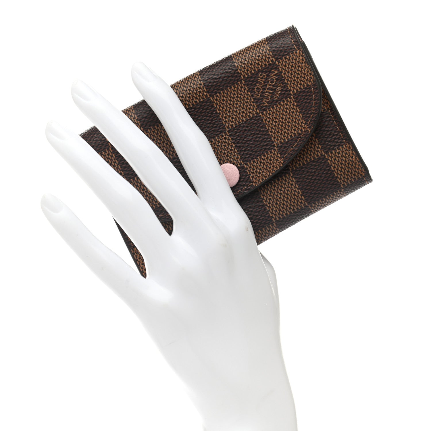 Louis Vuitton Damier Ebene Rosalie Coin Purse Rose Ballerine 2 of 7