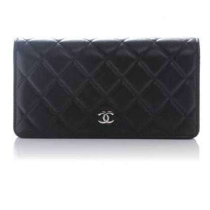 Chanel Lambskin Quilted Yen Wallet Black 1 of 8
