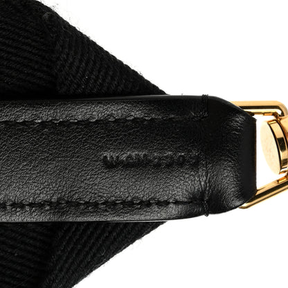 Celine Jacquard Wool Logo Short Strap Black Beige 5 of 6