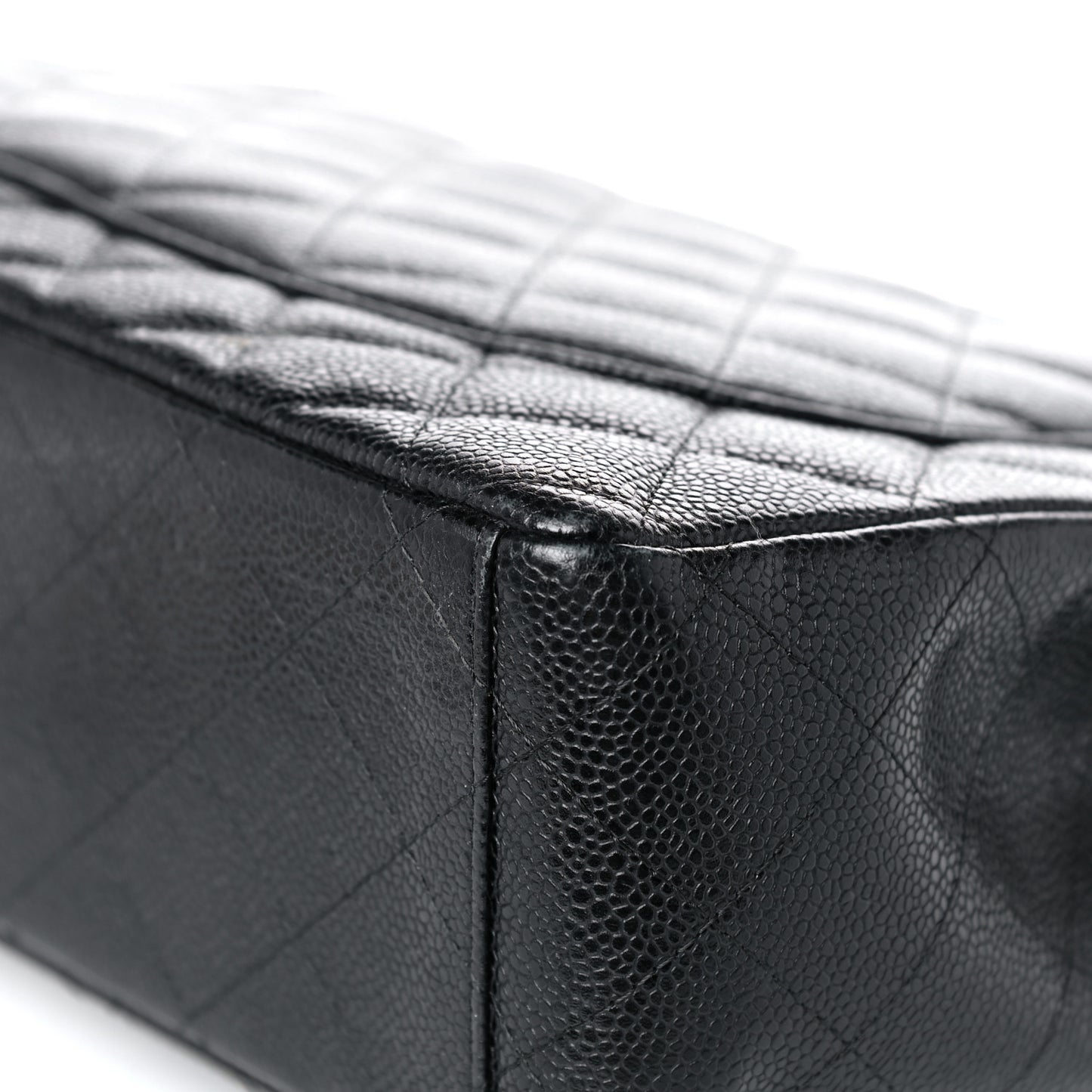 Caviar Quilted Maxi Double Flap Black