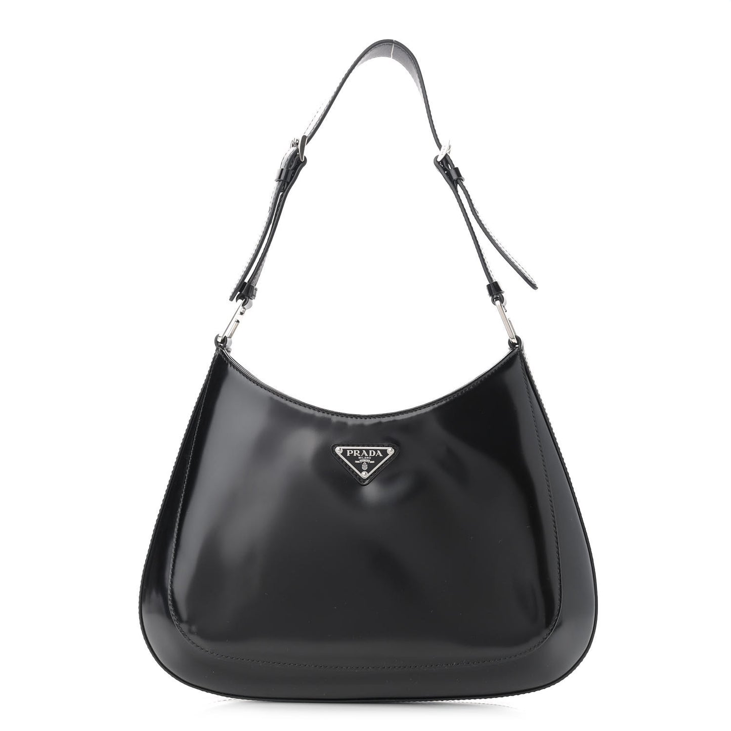 Spazzolato Cleo Adjustable Strap Shoulder Bag Black