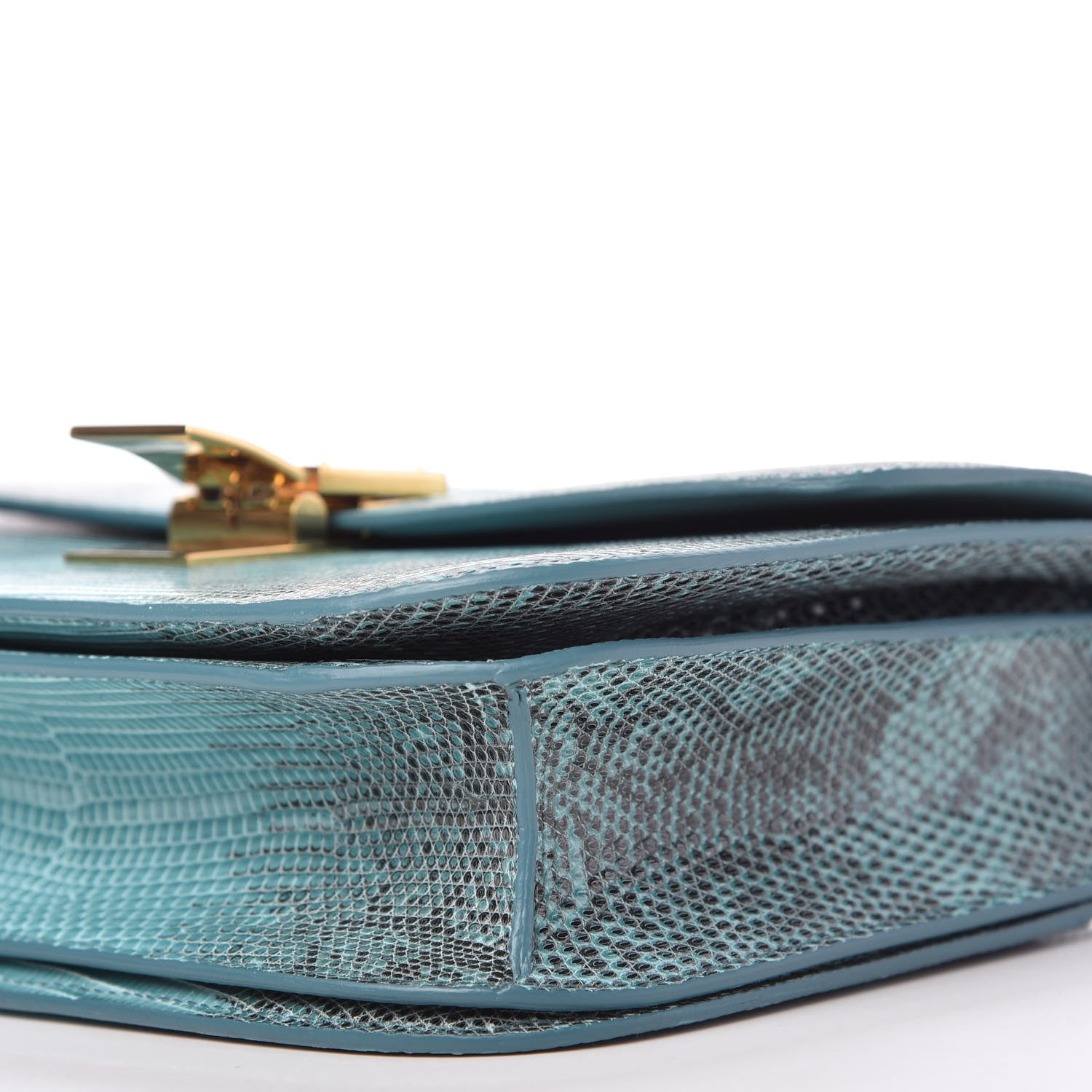 Celine Lizard Medium Classic Box Flap Bag Antarctic 7 of 9