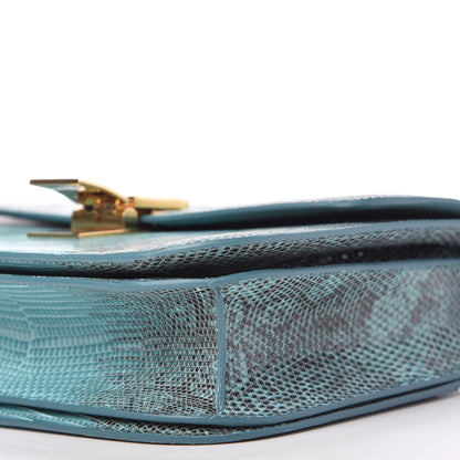 Celine Lizard Medium Classic Box Flap Bag Antarctic 7 of 9
