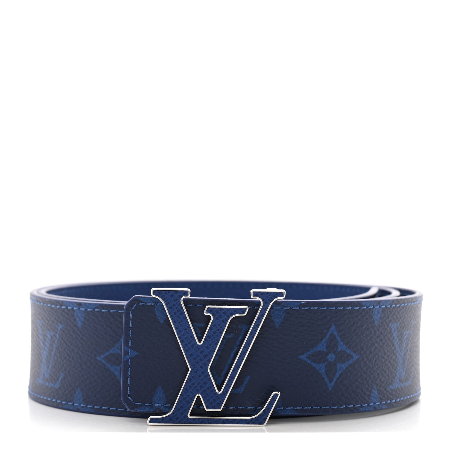 Louis Vuitton Monogram Taigarama 40mm Reversible LV Initiales Belt 90 36 Cobalt Blue 1 of 7