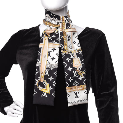 Louis Vuitton Silk Monogram Confidential Bandeau Black 2 of 5