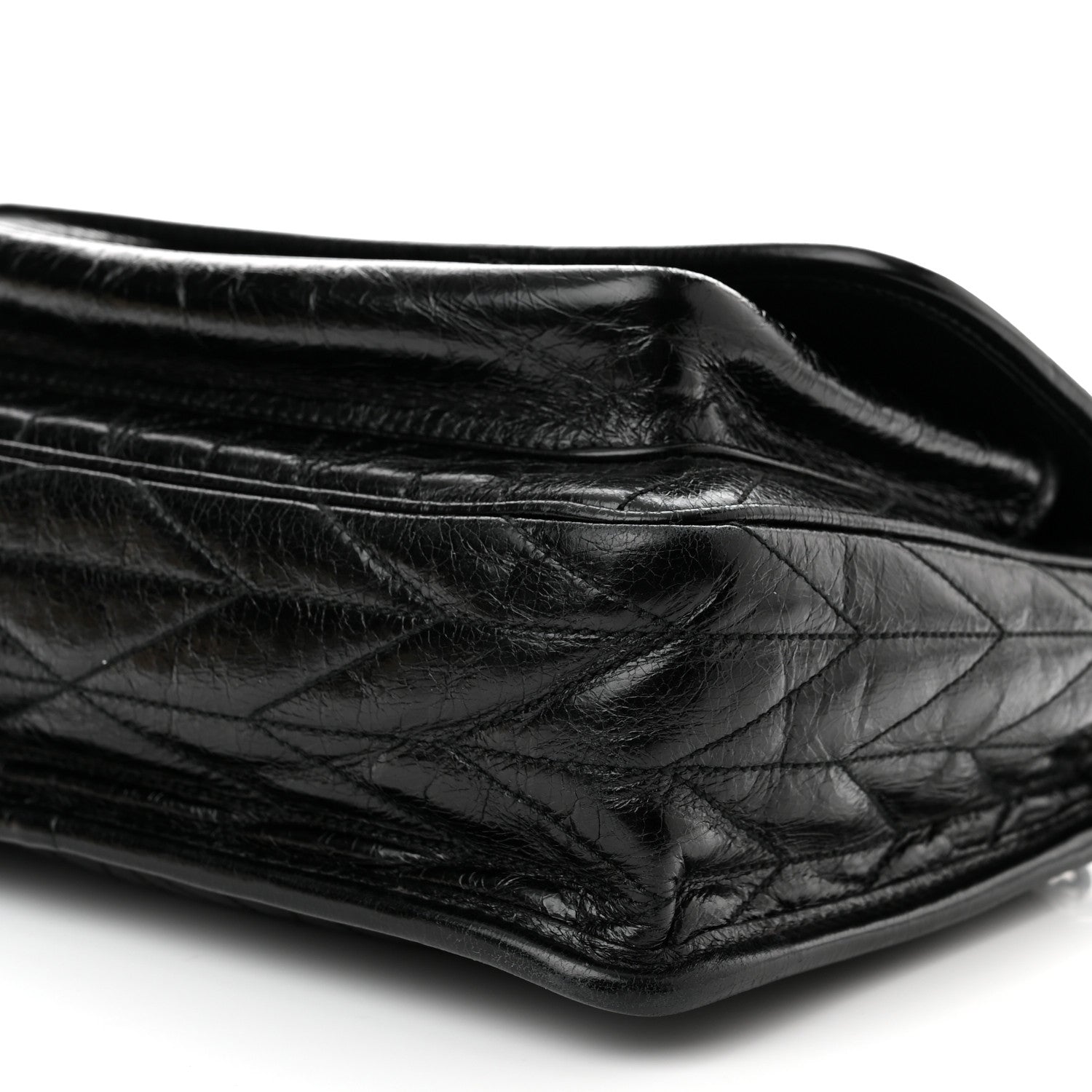 Miu Miu Vitello Shine Trapu Shoulder Bag Black 9 of 9