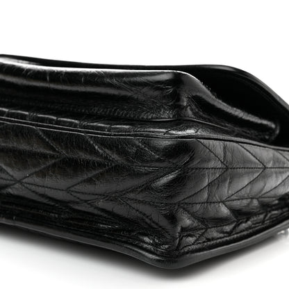 Miu Miu Vitello Shine Trapu Shoulder Bag Black 9 of 9