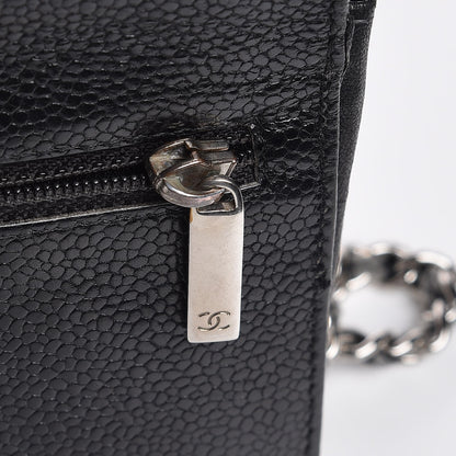 Chanel Caviar CC Wallet on Chain Black 11 of 15