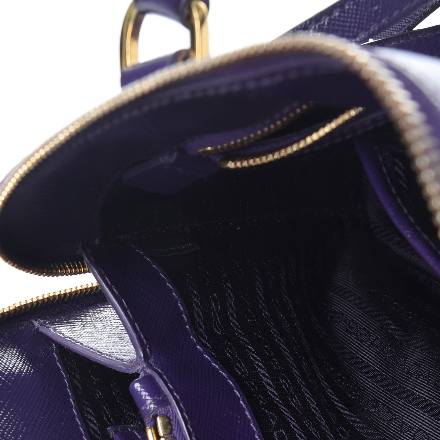 Prada Saffiano Vernice Medium Promenade Tote Viola 9 of 11