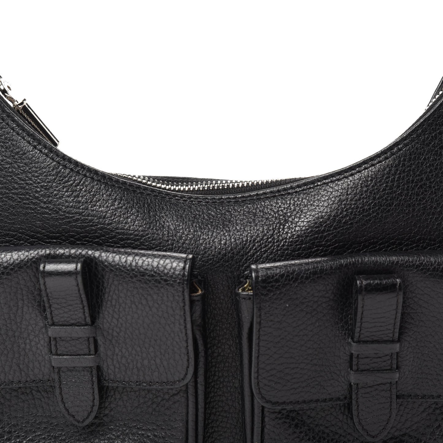 Grainy Calfskin Shoulder Bag Black