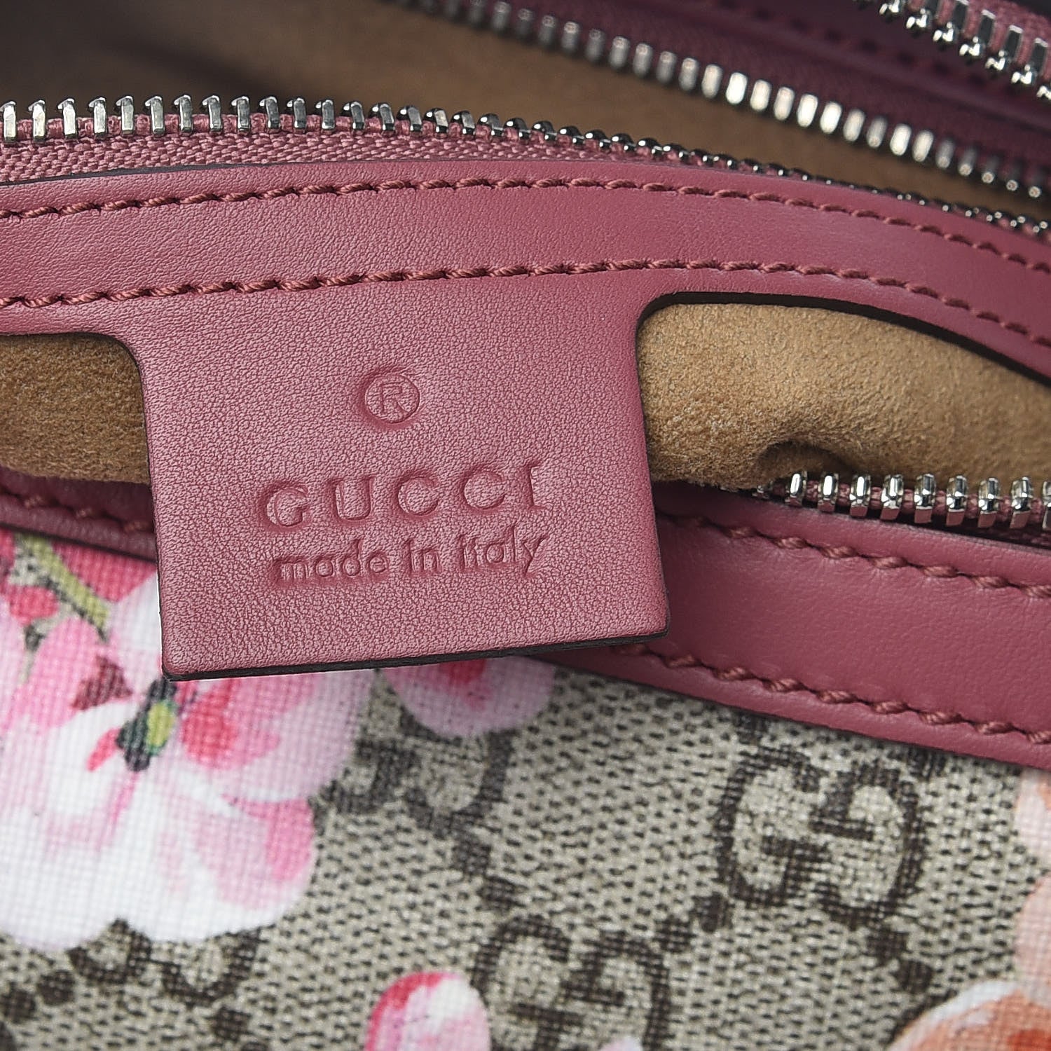 Gucci GG Supreme Monogram Blooms Small Boston Beige Multicolor Dry Rose 7 of 10