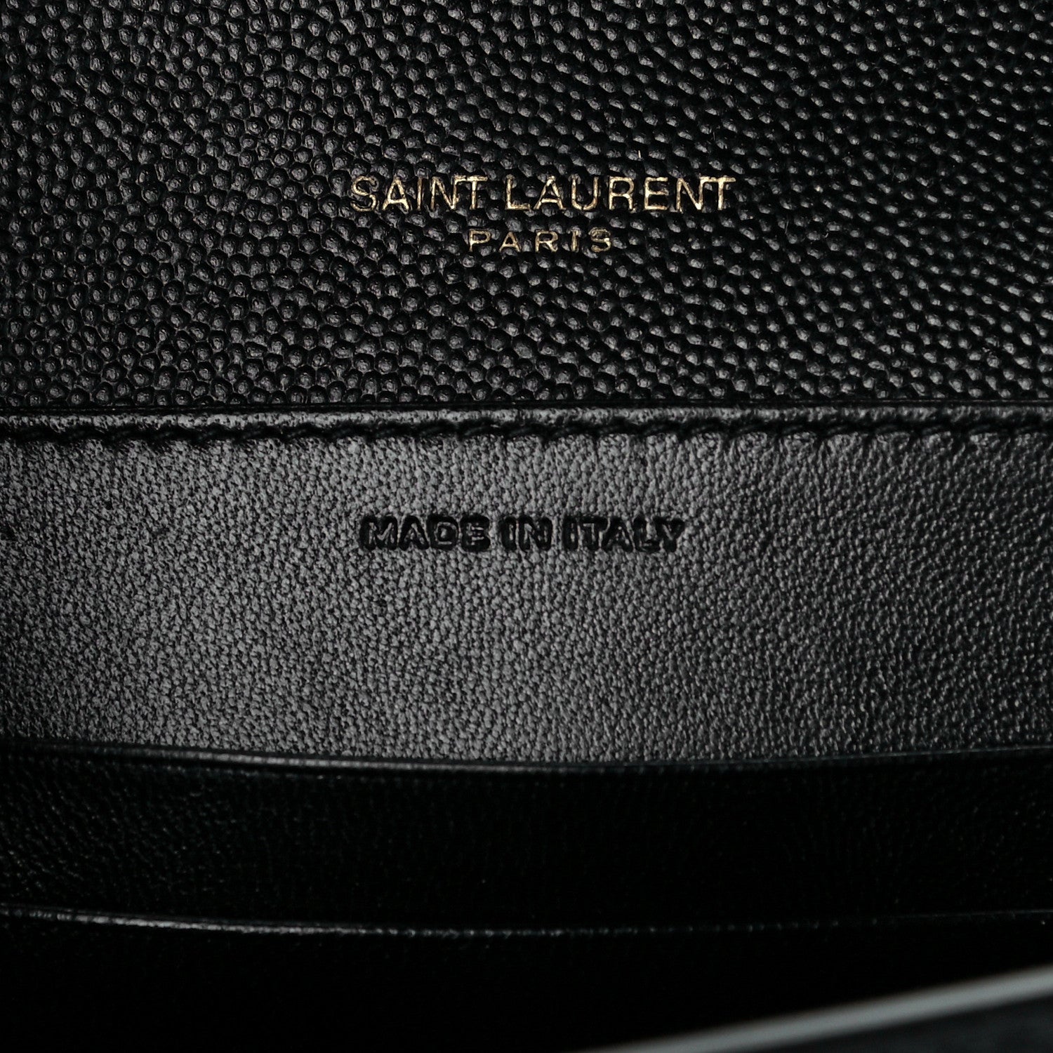Saint Laurent Grain De Poudre Monogram Cassandra Chain Wallet Black 7 of 10