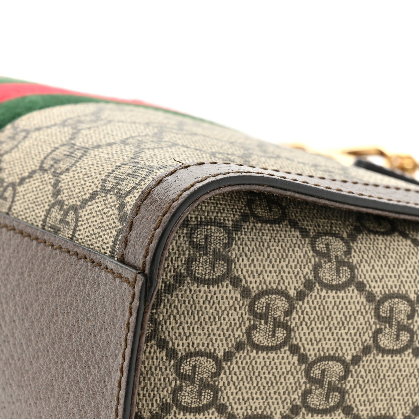 GG Supreme Monogram Small Ophidia Tote Bag Brown