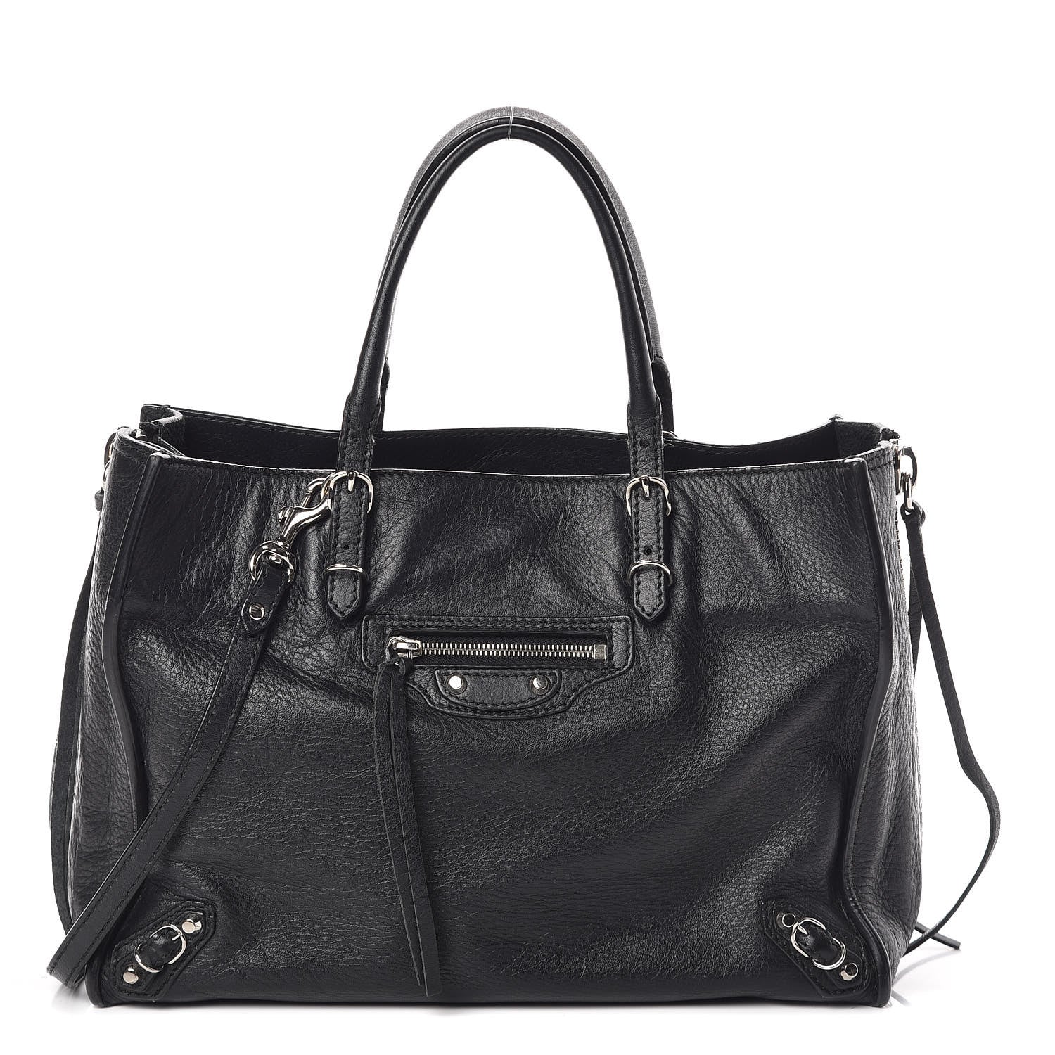 Balenciaga Veau Papier A6 Zip Around Tote Black 1 of 15