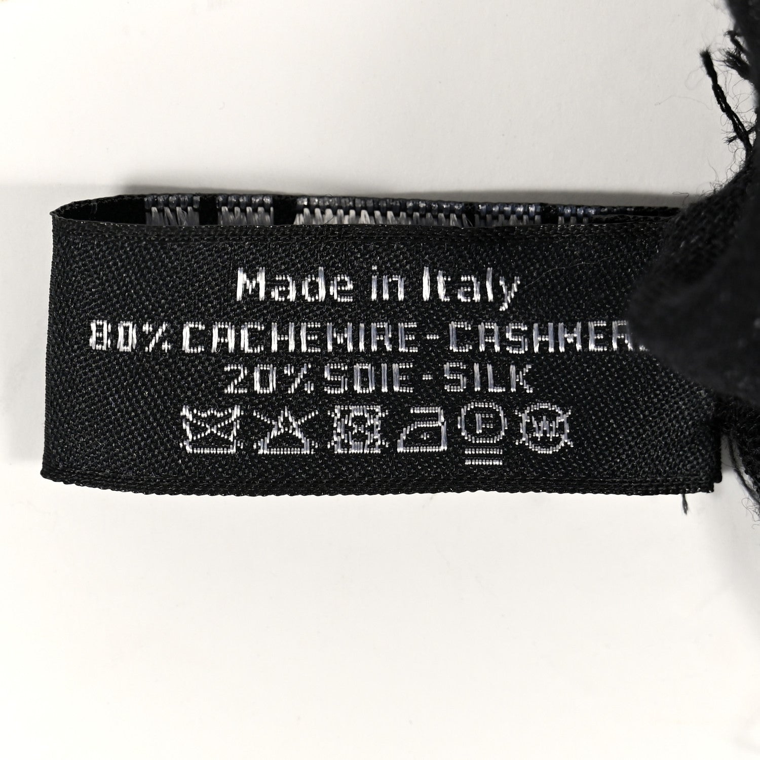 Chanel Cashmere Silk CC Pearl Stole Black White 4 of 6