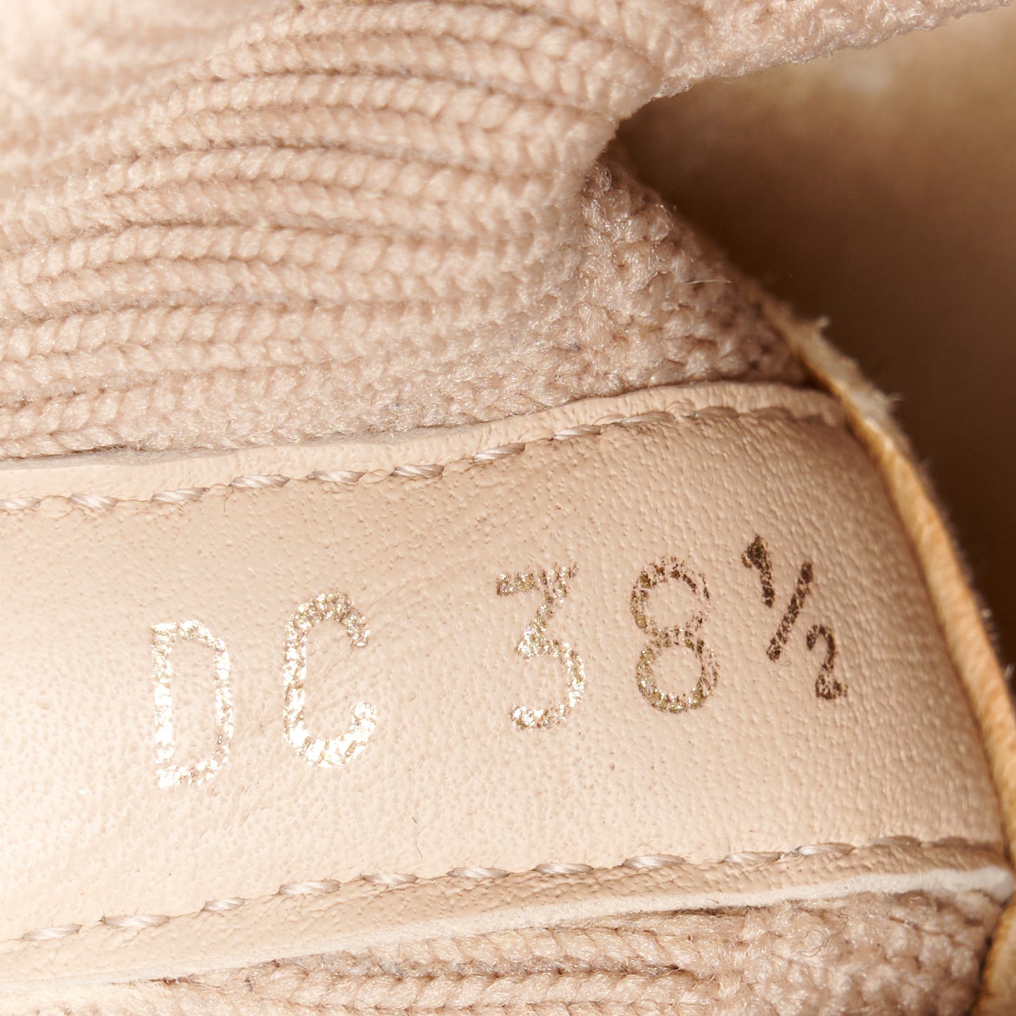 Technical Knit Calfskin Womens Walk'N'Dior High Top Sneaker 38.5 Nude