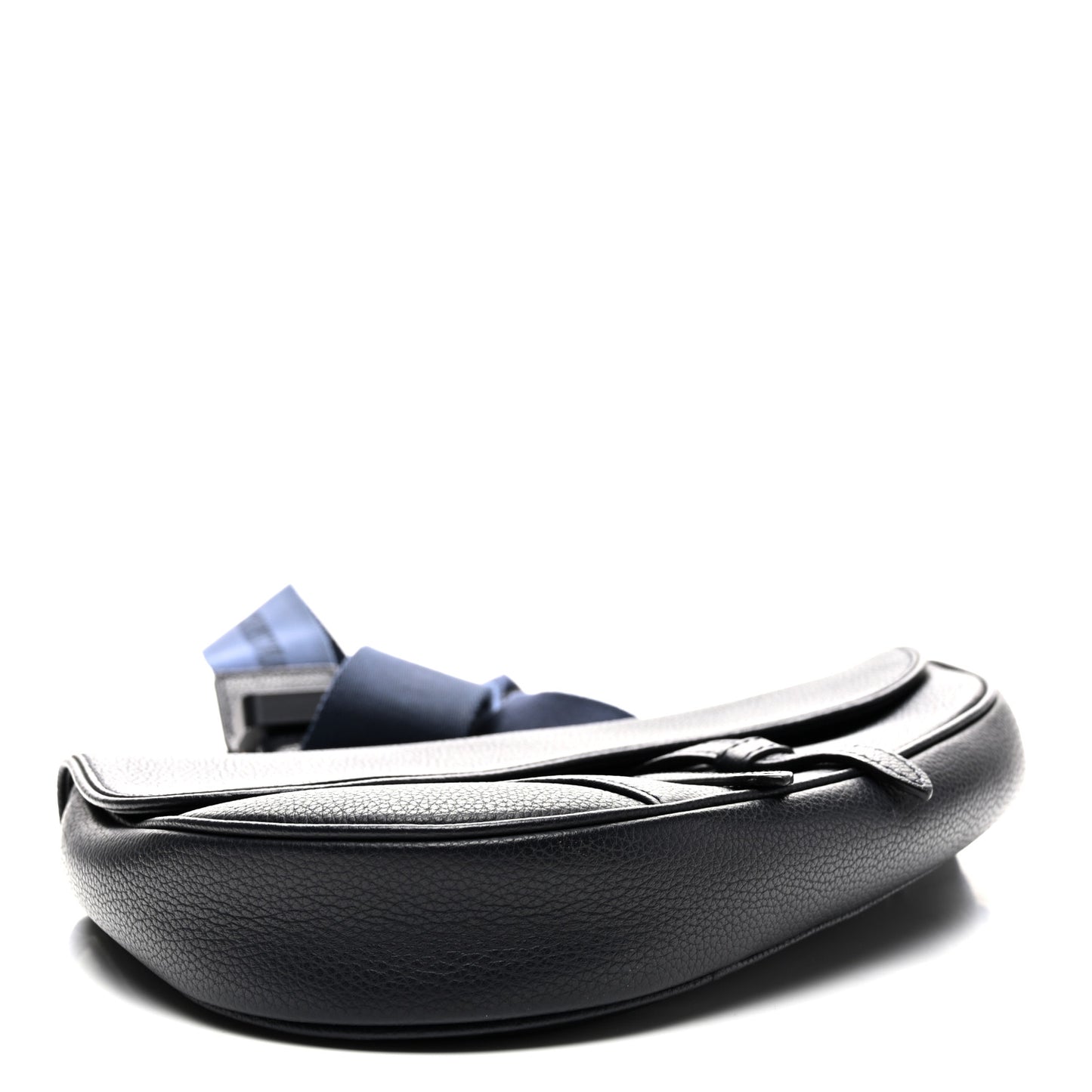 Grained Calfskin Kim Jones Saddle Bag Navy Blue