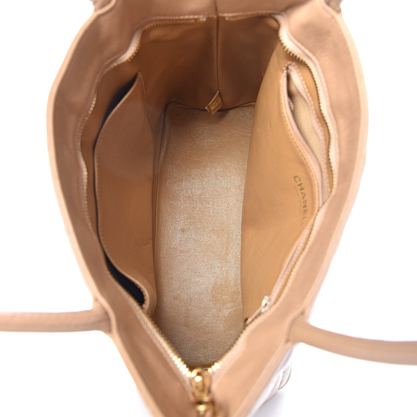 Caviar Quilted Medallion Tote Beige