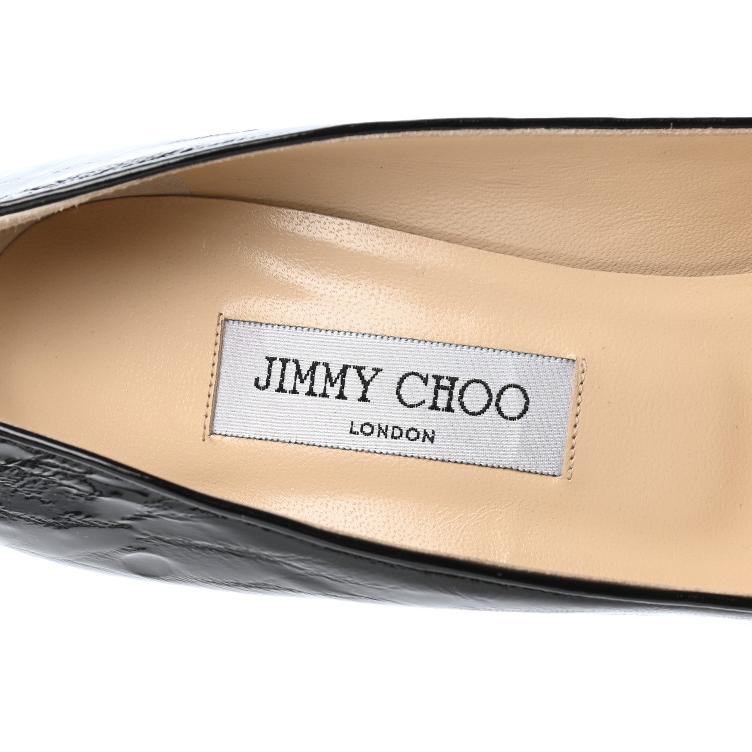 Jimmy Choo Textured Patent Ember 120 Pumps 40 Black 7 of 8