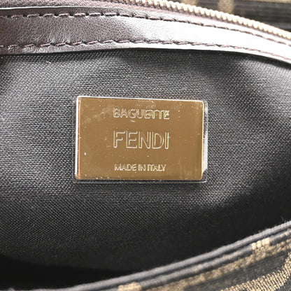 Fendi Fabric Jacquard FF 1974 Multipocket Baguette Tobacco Moro 6 of 10