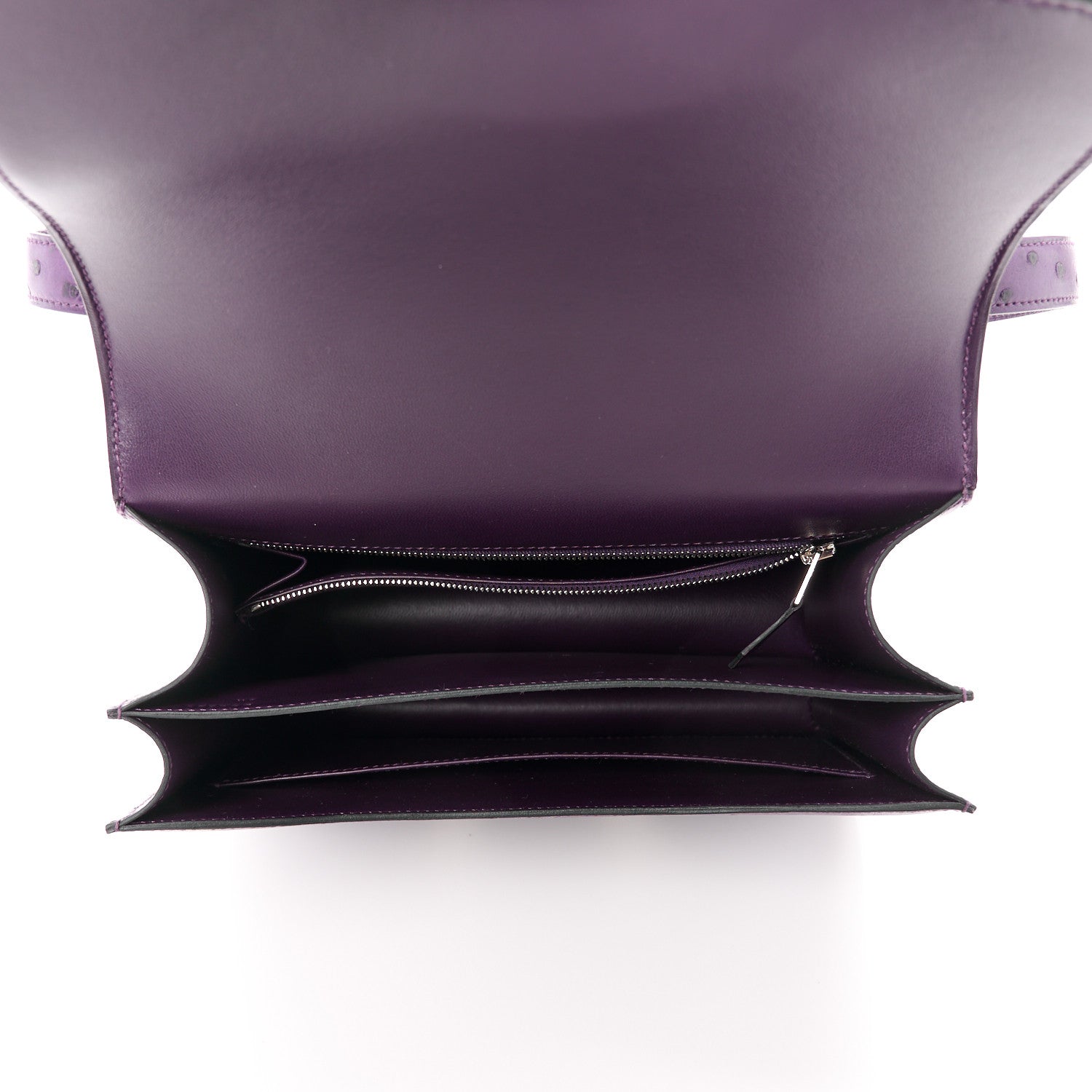 Hermes Ostrich Constance 24 Violine 5 of 11