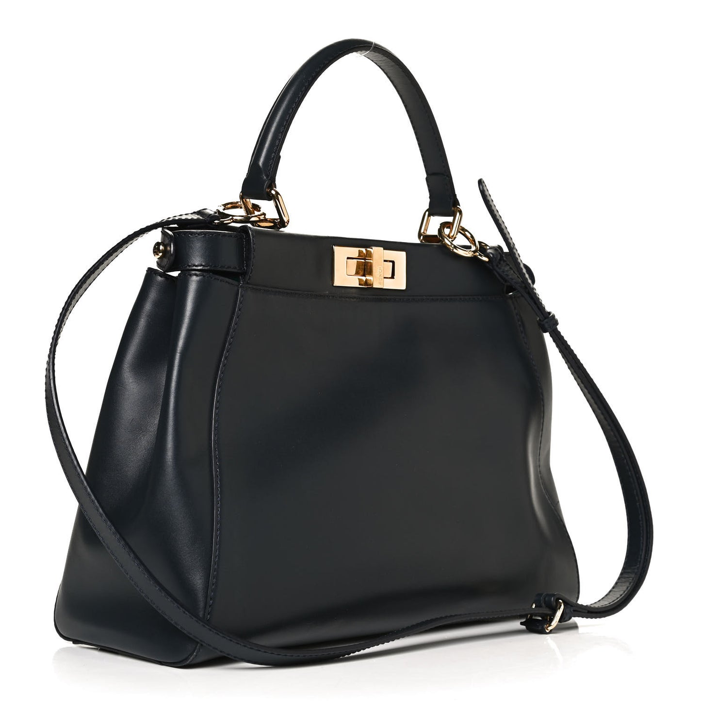 Vitello Morgan Shiny Nappa Medium Peekaboo Iconic Satchel Lavagna Lago