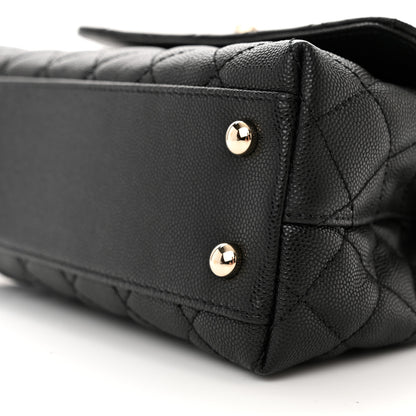 Chanel Caviar Quilted Mini Coco Handle Flap Black 10 of 11