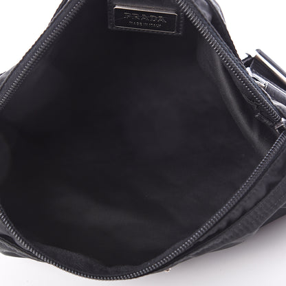 Prada Nylon Flat Messenger Bag Black 4 of 7