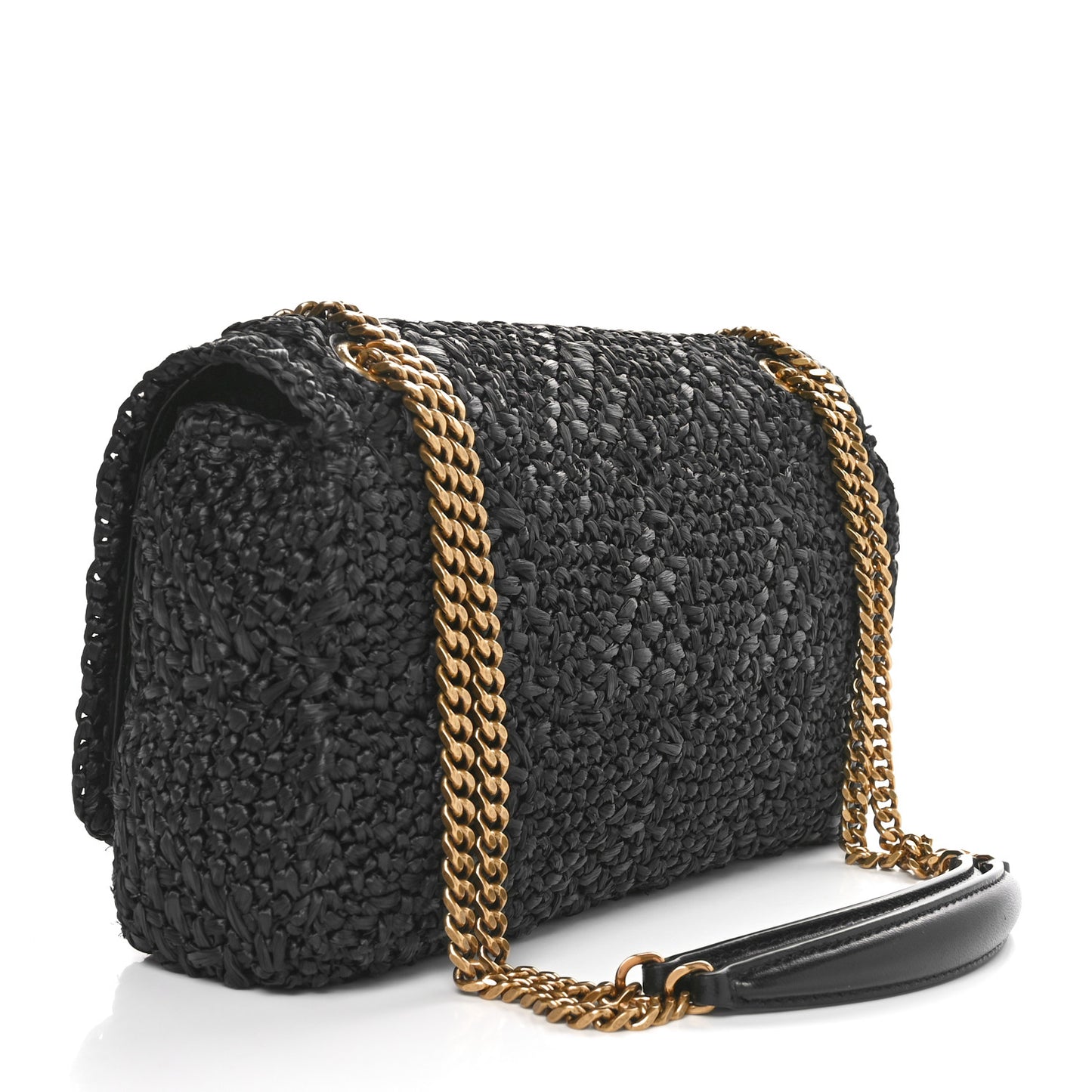 Raffia Monogram Medium Jamie Black