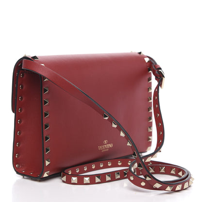 Valentino Garavani Vitello Medium Rockstud Flip Lock Crossbody Bag Rosso Valentino 3 of 9