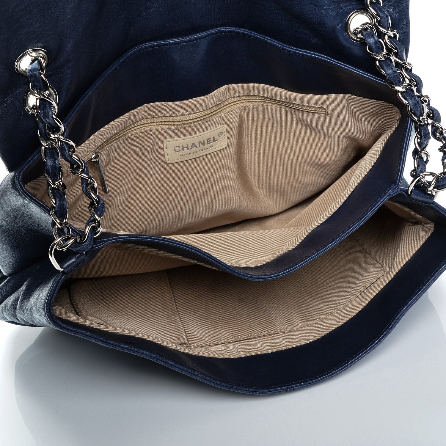 Chanel Calfskin Quilted Large Trianon Messenger Flap Blue 5 of 7