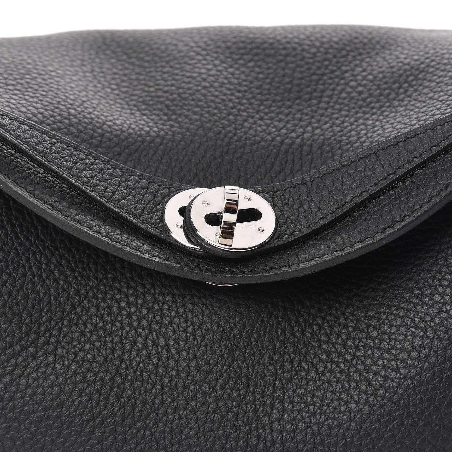 Hermes Taurillon Clemence Lindy 26 Black 10 of 11