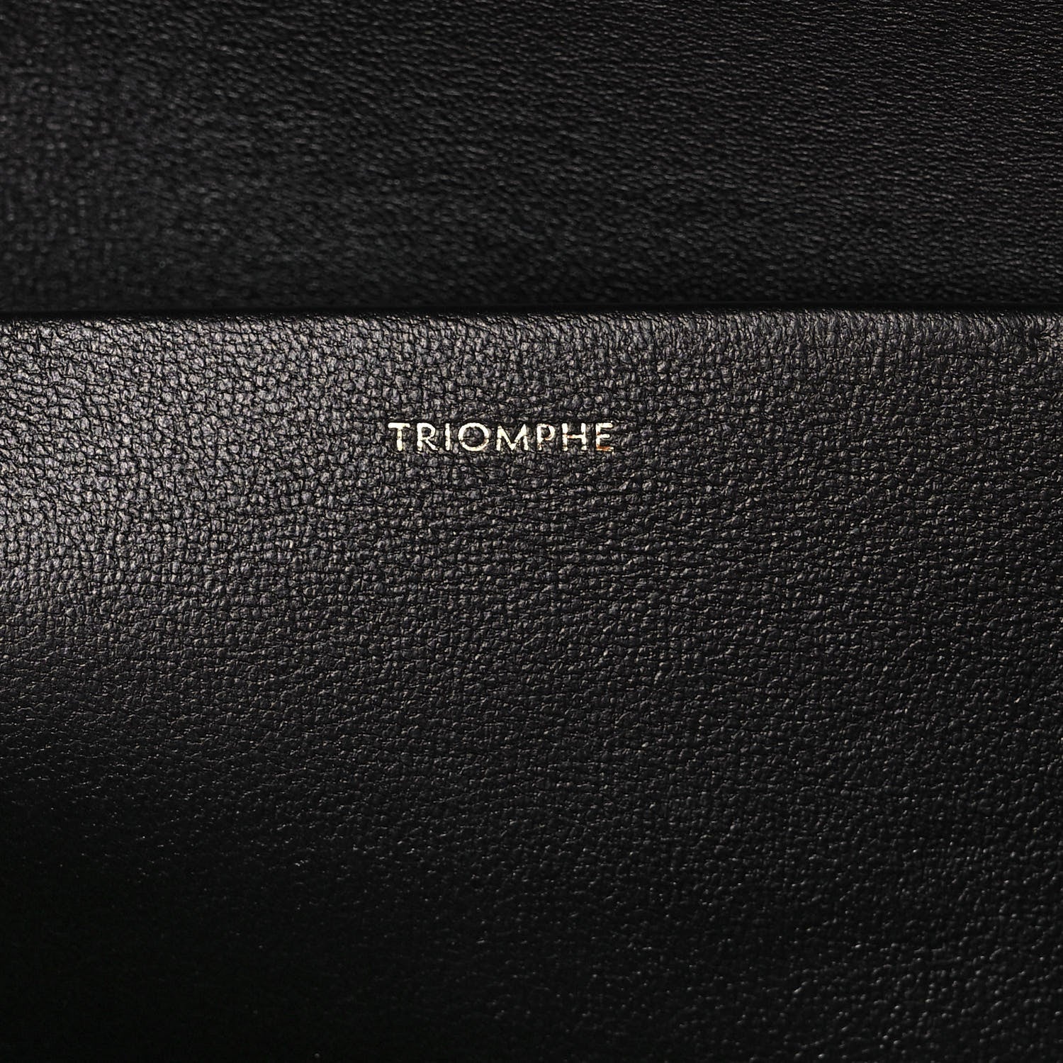 Celine Shiny Calfskin Triomphe Clutch Black 6 of 11