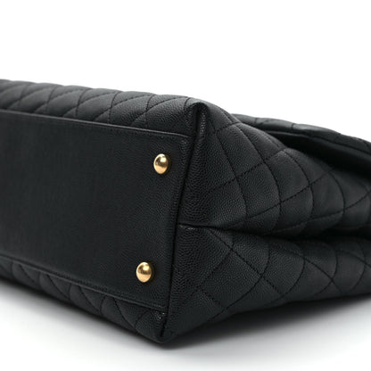 Chanel Caviar Lizard Quilted Medium Coco Handle Flap Black 8 of 8