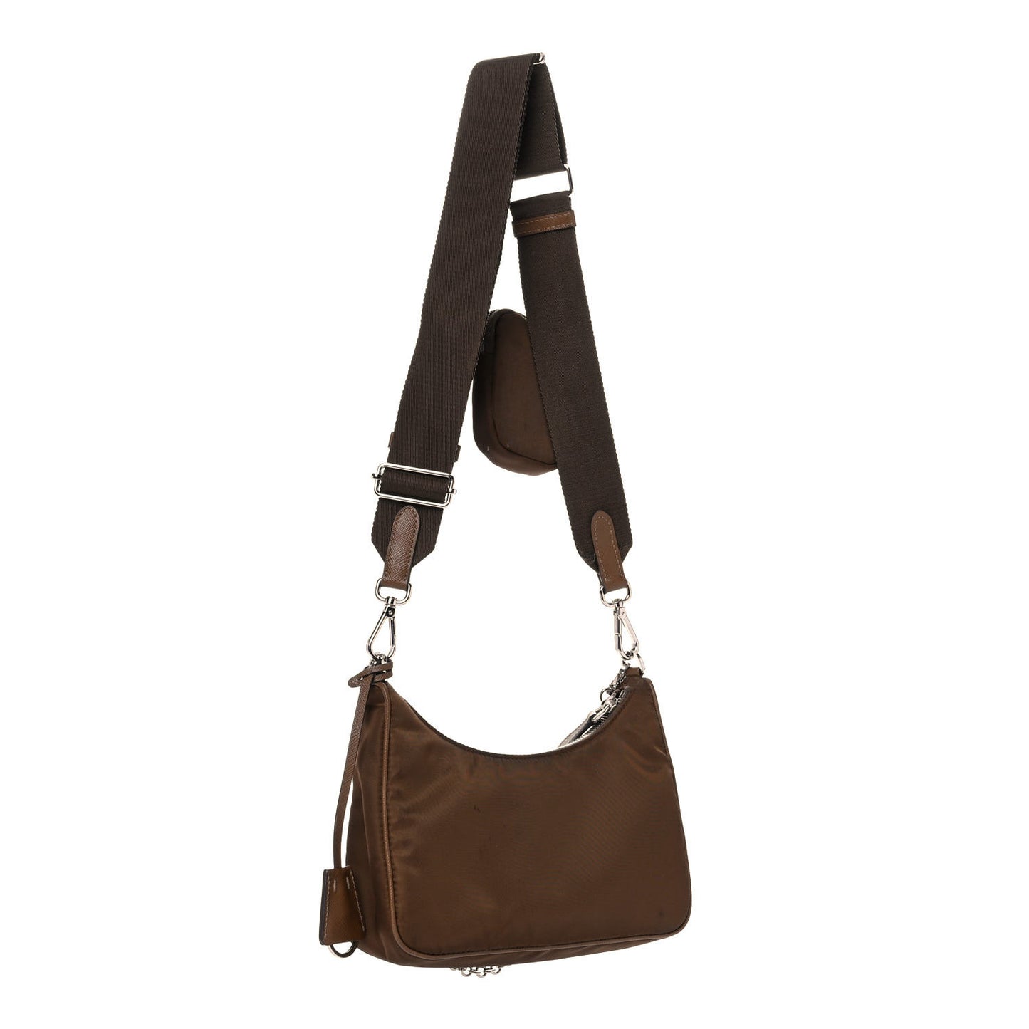 Tessuto Nylon Saffiano Re-Edition 2005 Shoulder Bag Cacao