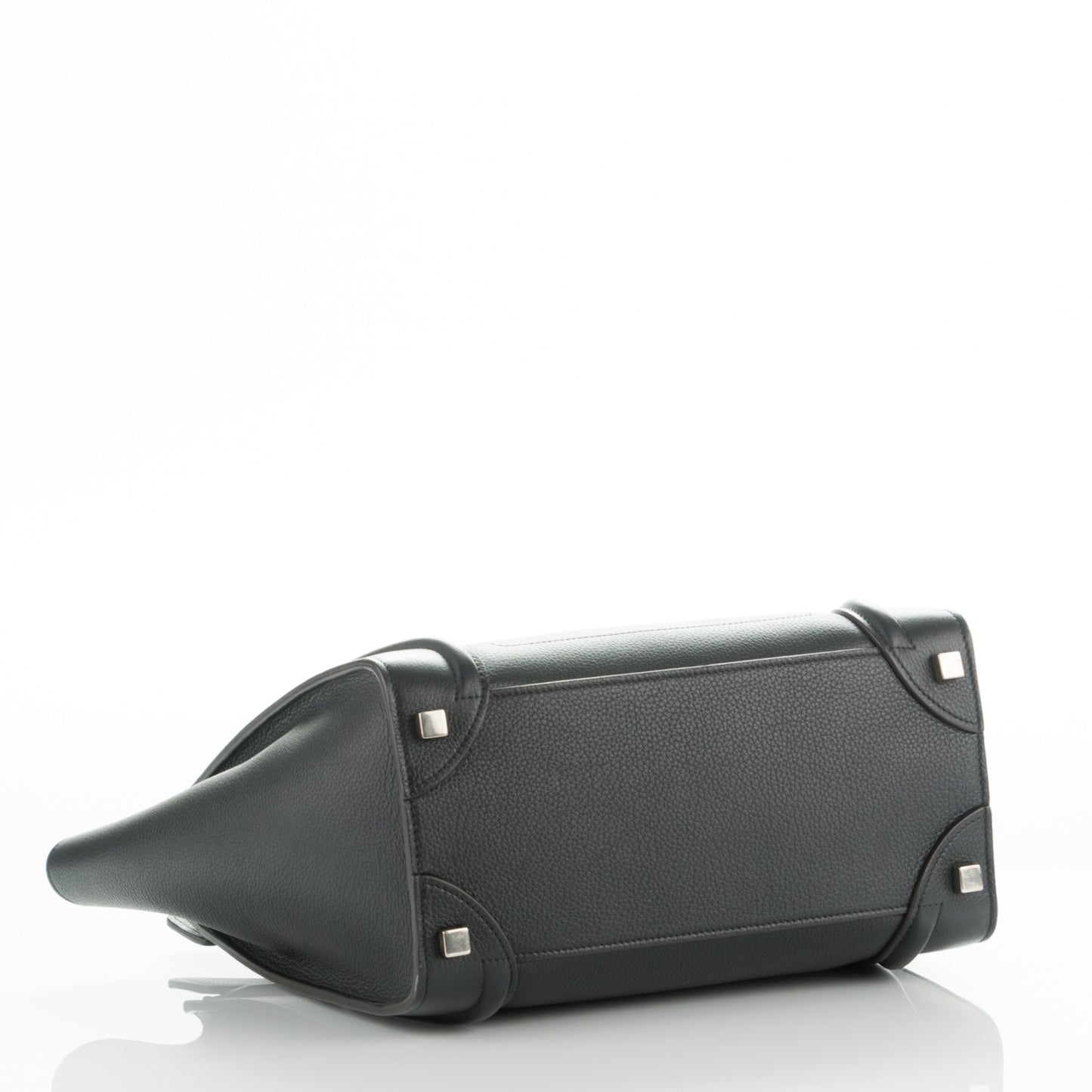 Drummed Calfskin Micro Luggage Black