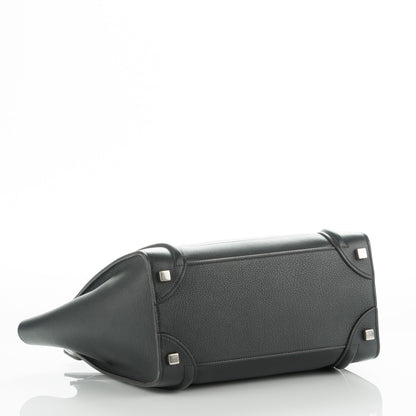 Celine Drummed Calfskin Micro Luggage Black 4 of 7