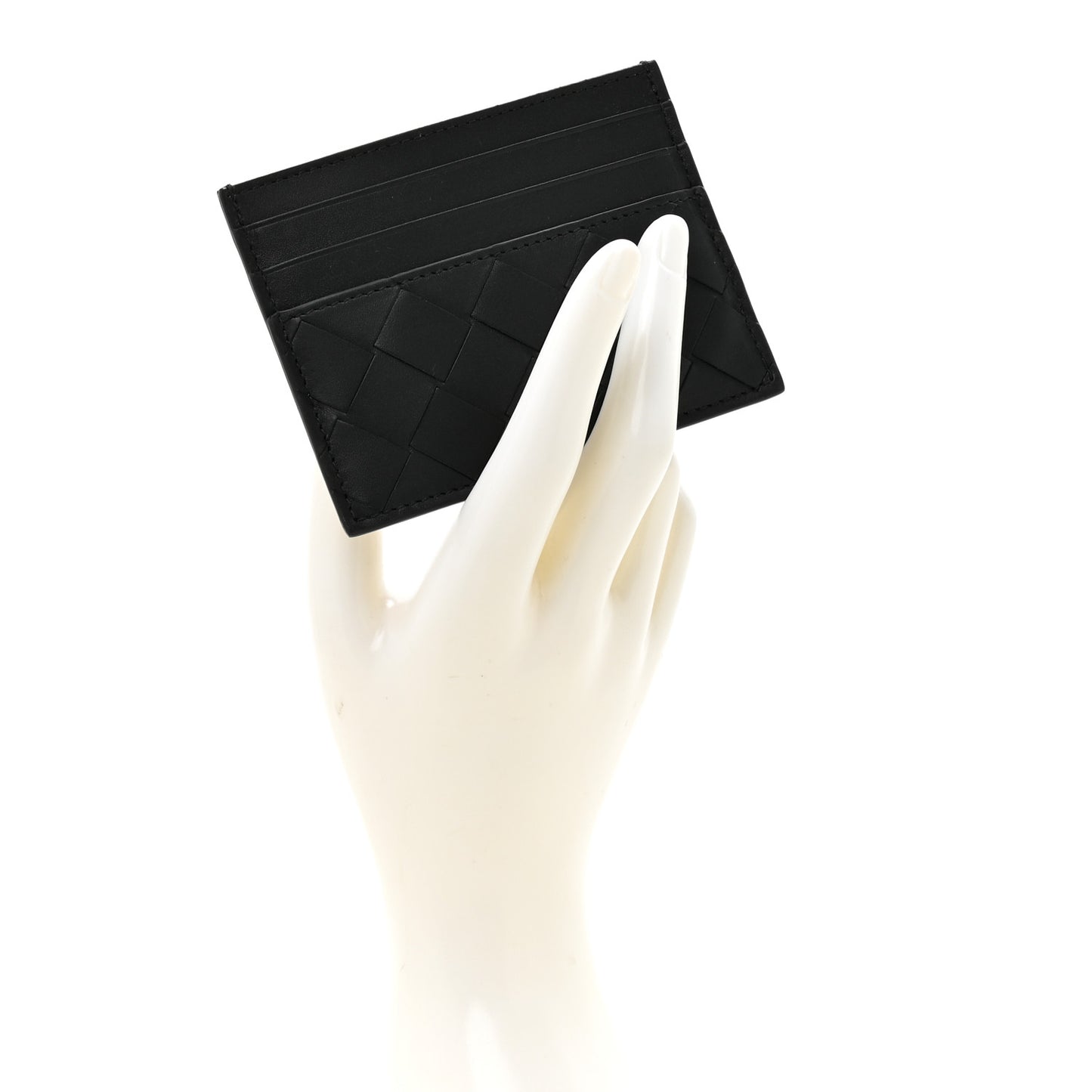 Nappa Intrecciato Card Holder Black