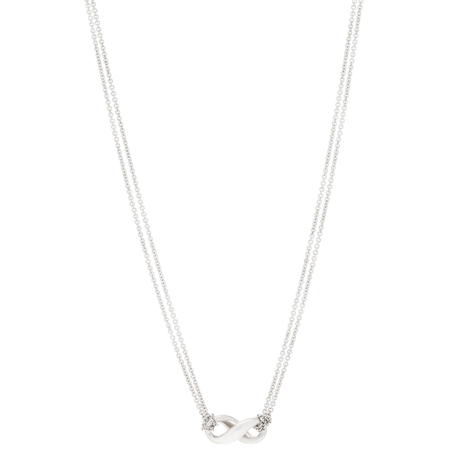 Tiffany Sterling Silver Figure 8 Pendant Necklace 1 of 4