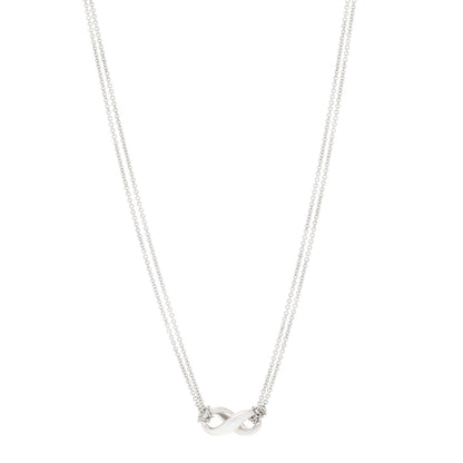 Tiffany Sterling Silver Figure 8 Pendant Necklace 1 of 4