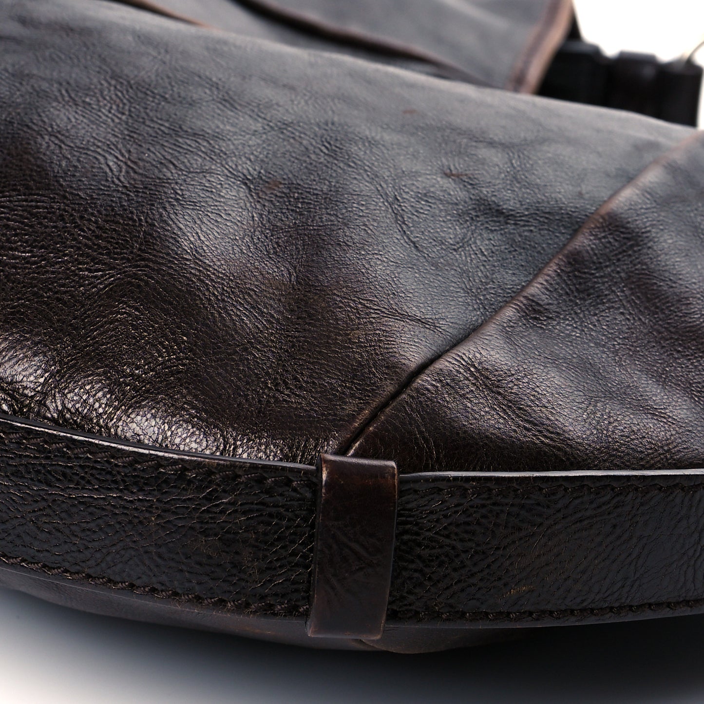 Buffalo Leather Medium Mombasa Horn Bag Brown