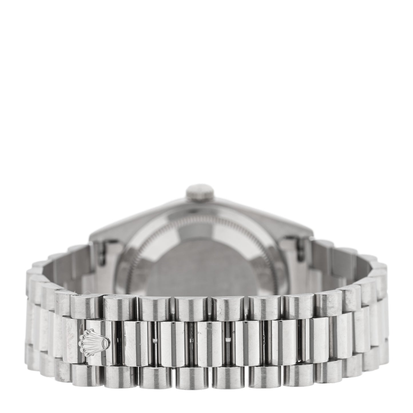 18K White Gold Diamond 36mm Oyster Perpetual Day-Date President Watch Silver 18239
