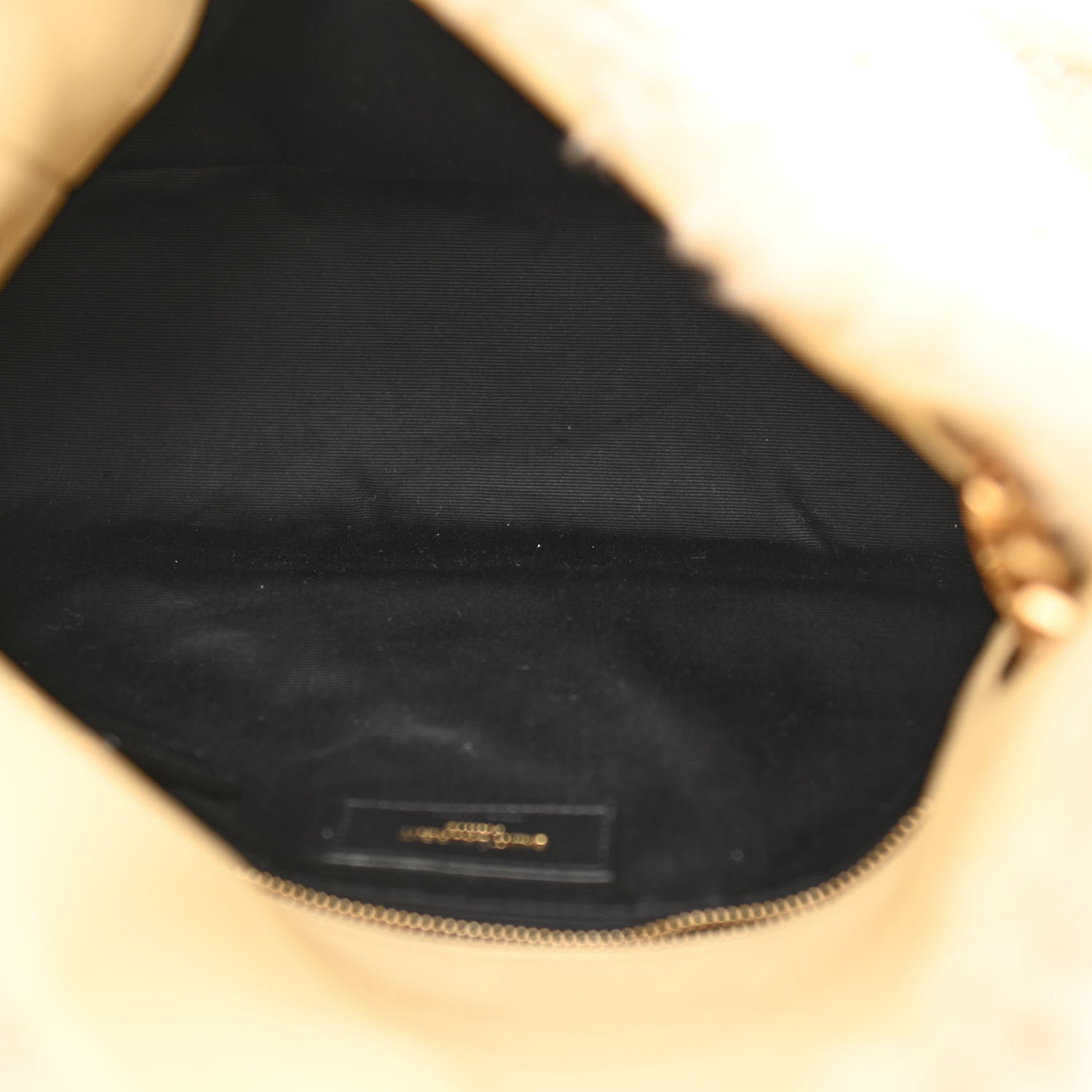 Saint Laurent Shearling Quilted Small Loulou Monogram Chain Satchel Natural Beige 5 of 10