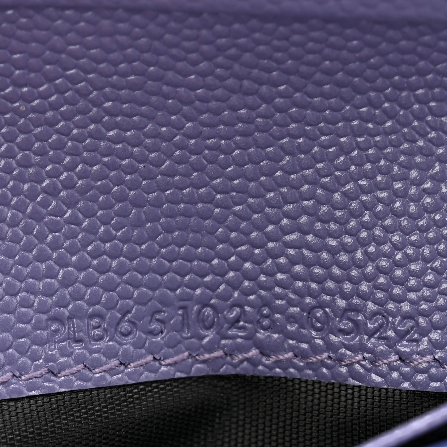 Grain De Poudre Mixed Matelasse Triquilt Monogram Compact Tri Fold Wallet Dark Wisteria