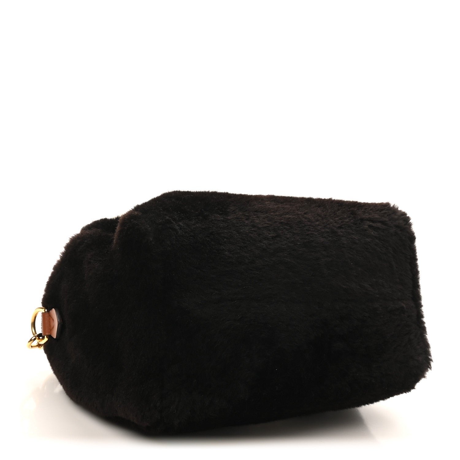 Louis Vuitton Shearling Monogram LV Ski Cozygram Speedy Bandouliere 25 Chocolate Cream 4 of 9