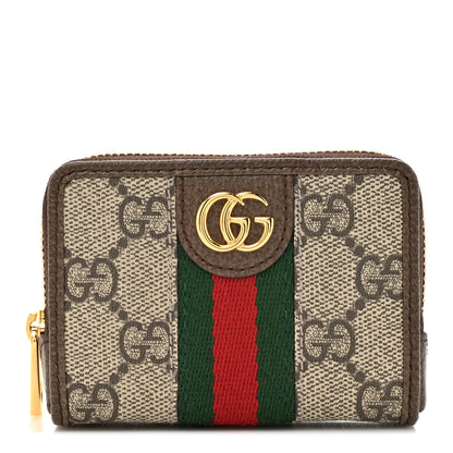Gucci GG Supreme Monogram Web Ophidia Playing Card Case Beige New Acero 1 of 9
