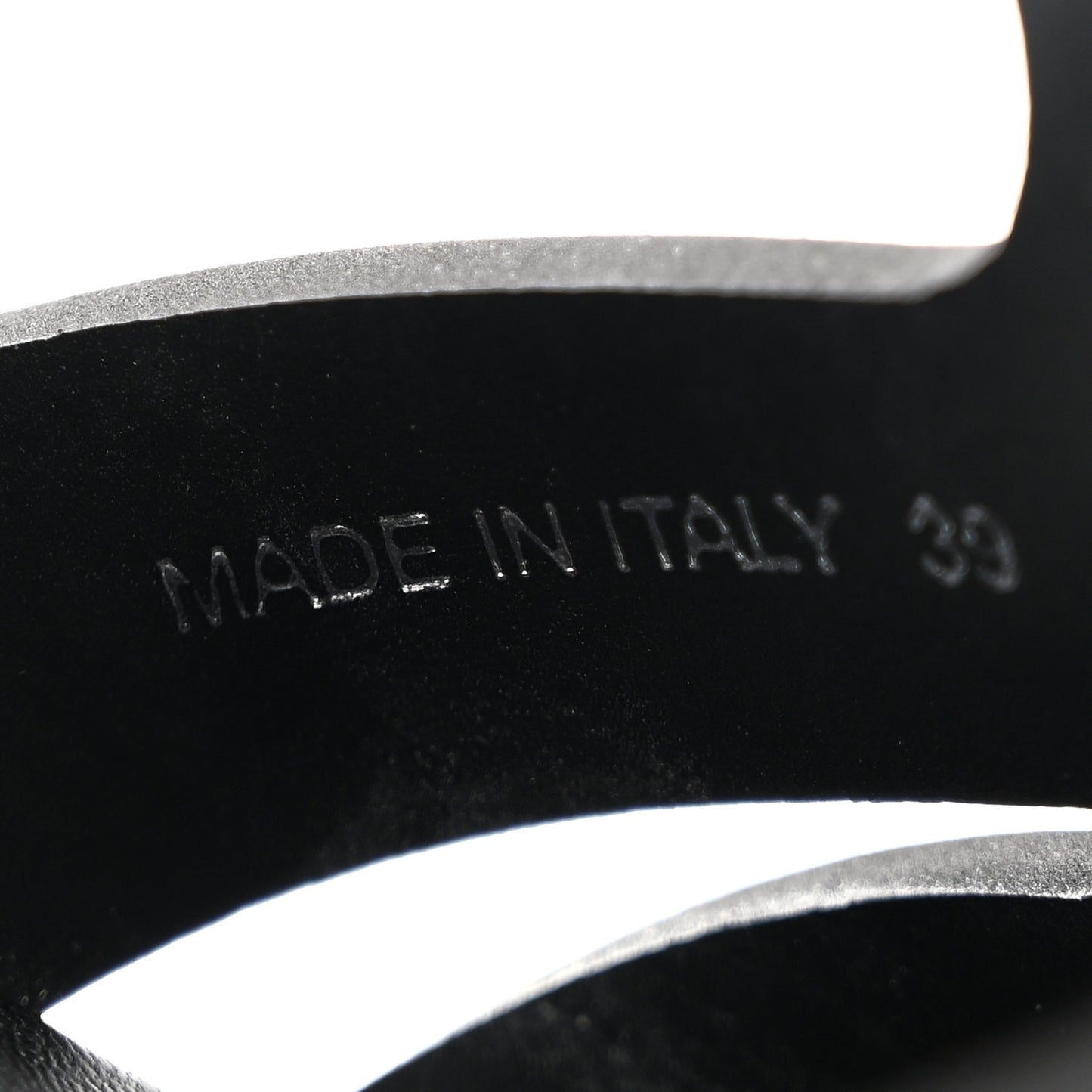 Foam Rubber Metal Triangle Logo 50mm Cage Sandals 39 Black