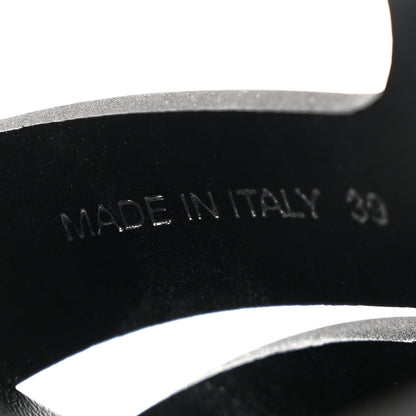 Prada Foam Rubber Metal Triangle Logo 50mm Cage Sandals 39 Black 7 of 10