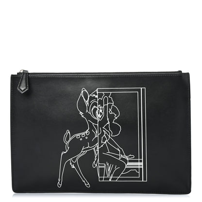 Givenchy Calfskin Bambi Print Medium Cosmetic Pouch Black 1 of 8